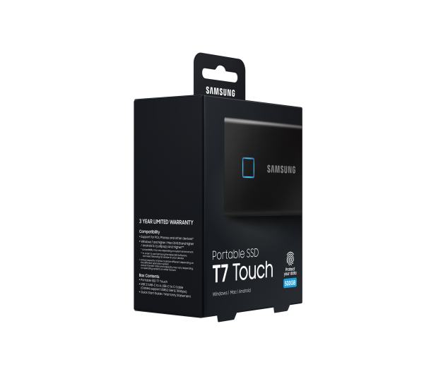 Samsung Portable SSD T7 Touch 500GB USB 3.2 Gen. 2 Czarny - 541040 - zdjęcie 8
